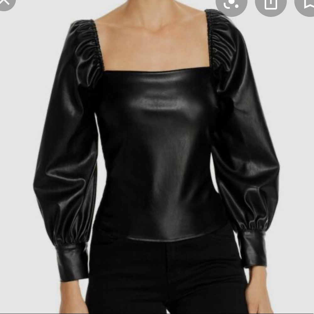 SALE BNWT Lucy Paris Faux Leather Top